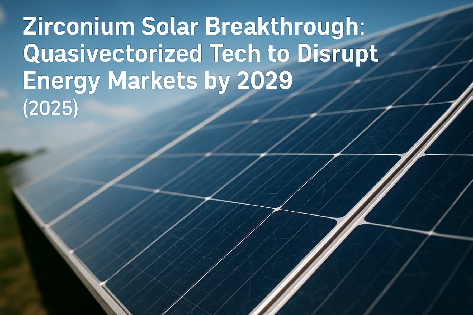 Zirconium Solar Breakthrough: Quasivectorized Tech to Disrupt Energy Markets by 2029 (2025)